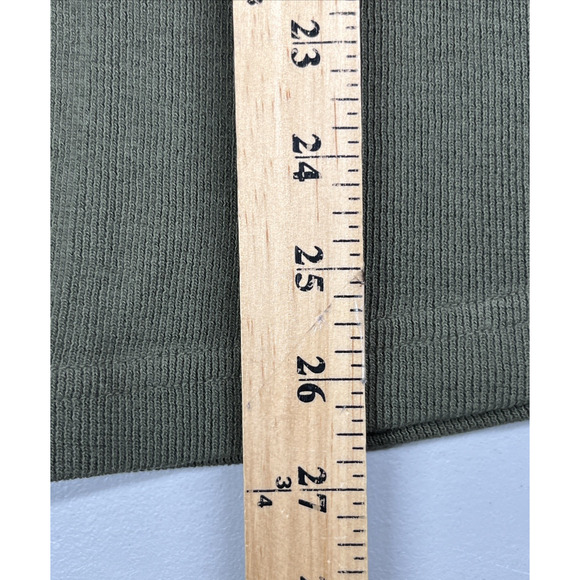 American Giant Shirt Mens Medium French Rib Long Sleeve Olive Green Knit Tee USA - Picture 9 of 12